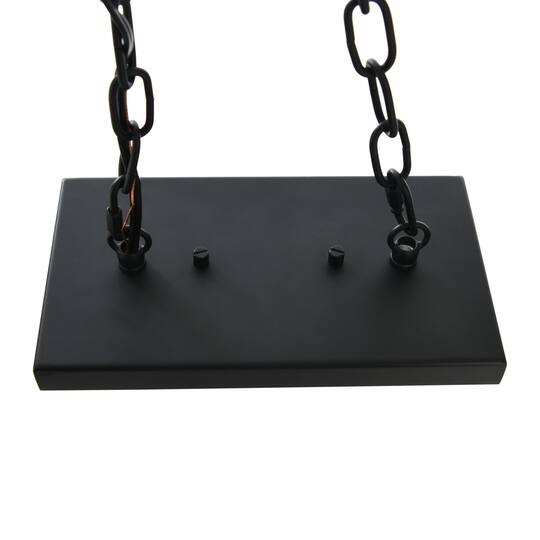 Hello Honey® Robert Stevenson Lighting Lorne Matte Black Metal & Frosted Glass 5-Light Chandelier